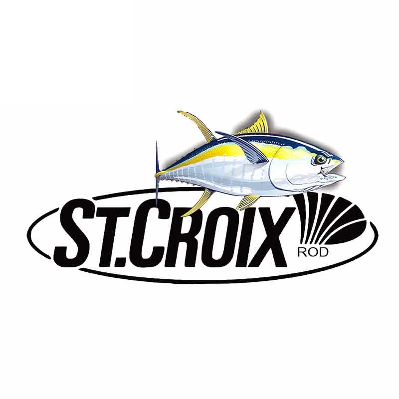 

13cm X 6cm St Croix Fishing Ocean Personality Stickers Vintage Racing Decal Sticker Car Styling Body for Car Stickers Styling