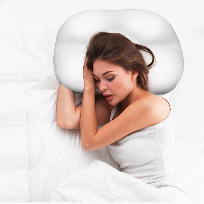 

Egg Groove Design Sleep Pillow All-round Ergonomic 3D Cloud Pillowcase Soft Cushion Neck Support Home Outdoor Camping Bedroom