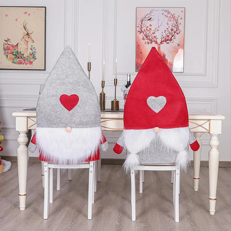 

Рождественский чехол на стул yeческом стиле, чехол на спинку стула Санта Клауса для новогодвечерние, товары для домашней мебели