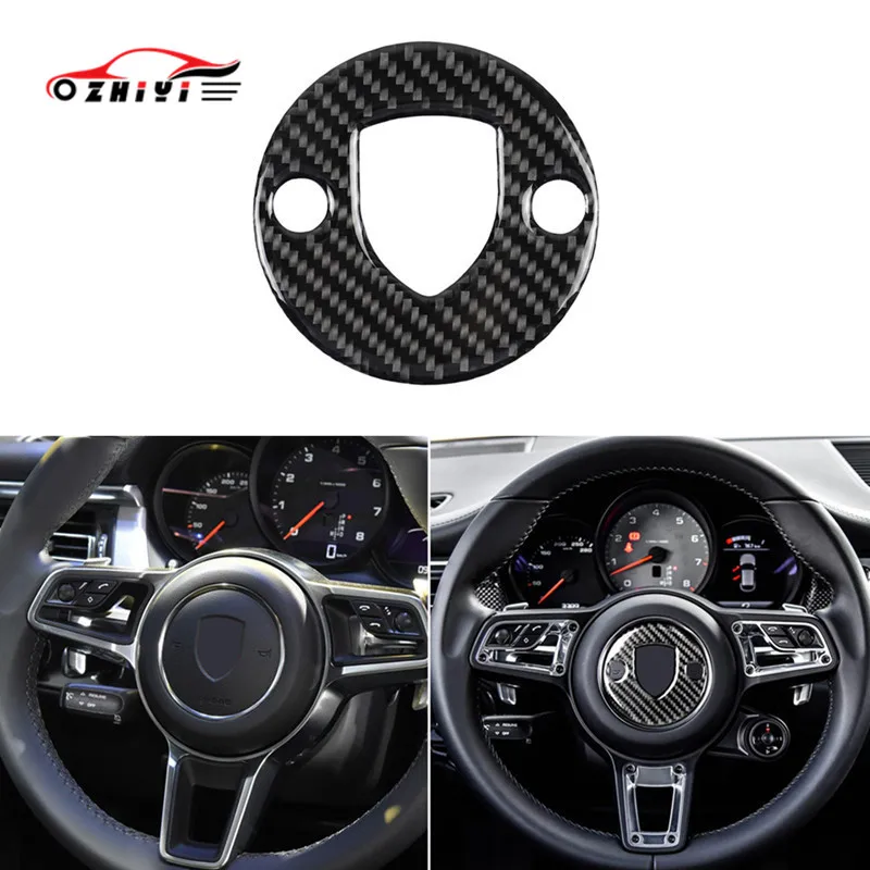 

3D carbon fiber car stickers for Porsche Cayenne Macan steering wheel fully modified decorative stickers modified auto parts