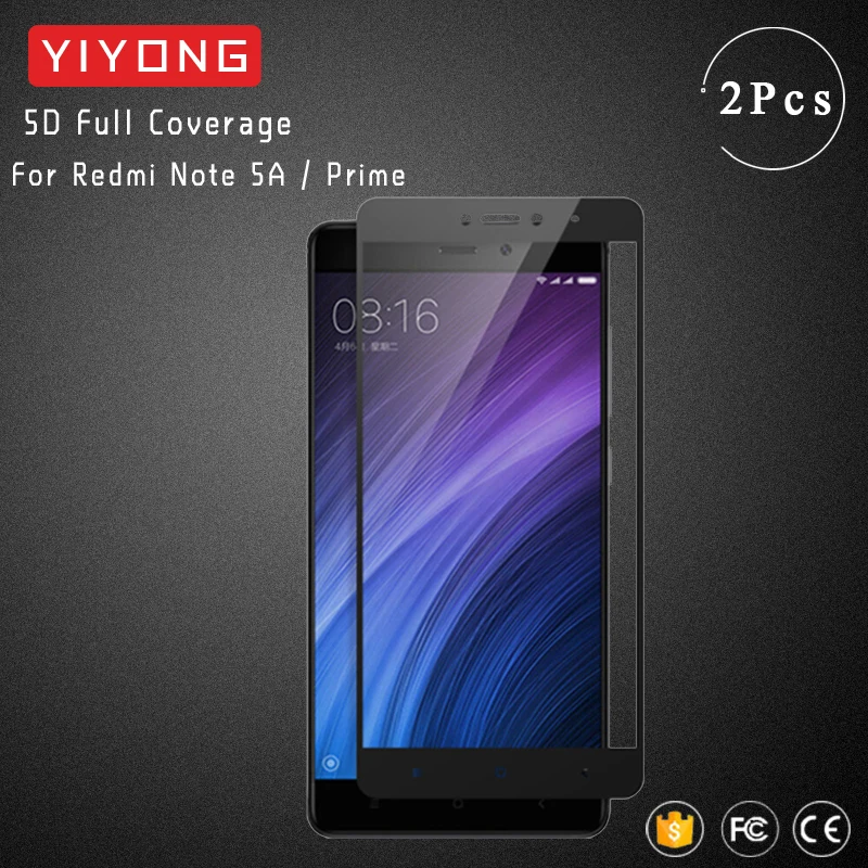 YIYONG 5D полное покрытие стекло для Xiaomi Redmi Примечание 5A Prime закаленное Xiomi Note5A Защита