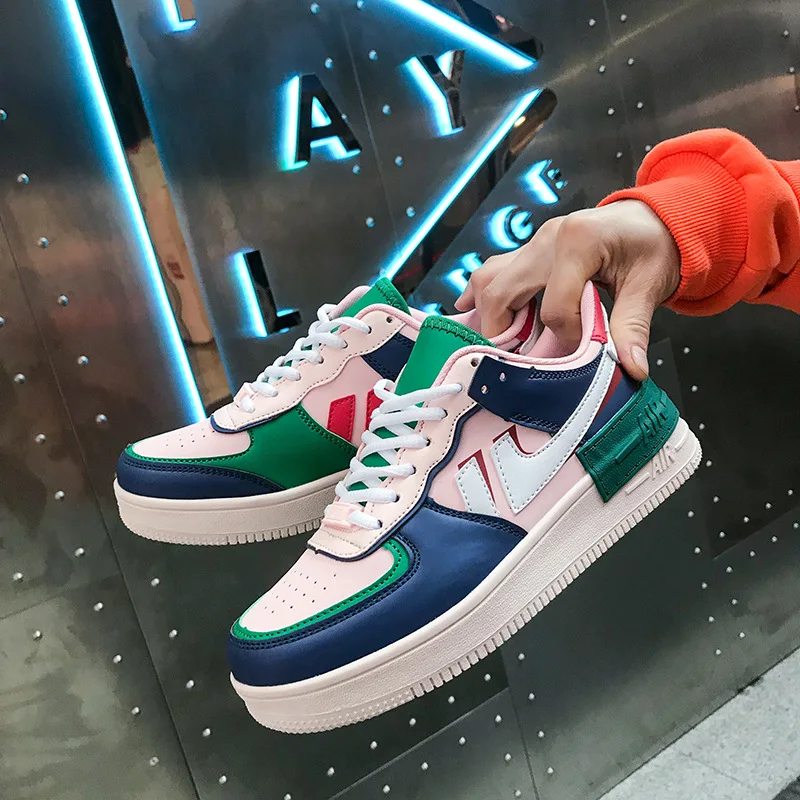 

Новинка 2021, дышащие женские кроссовки для бега, спортивная обувь в стиле Харадзюку, мягкие симпатичные женские кроссовки, модные студенческ...