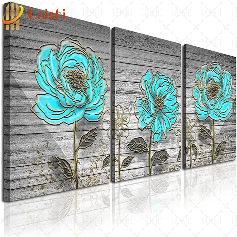 

3pcs New diamond crafts Blue chrysanthemum Diamond Embroidery diamond mosaic diamond painting cross stitch home Murals decor