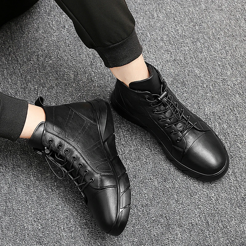 

Кроссовки мужские, зимние, износостойкие, дышащие, черные