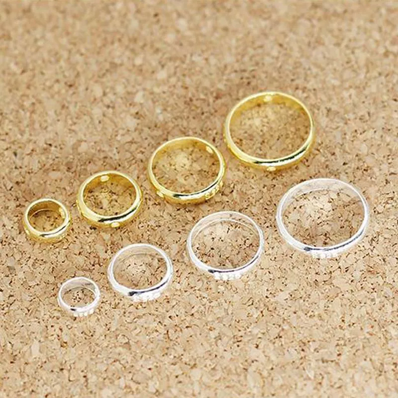 2 шт. обруч из настоящего серебра 925 пробы с бусинами и кристаллами для ожерелья