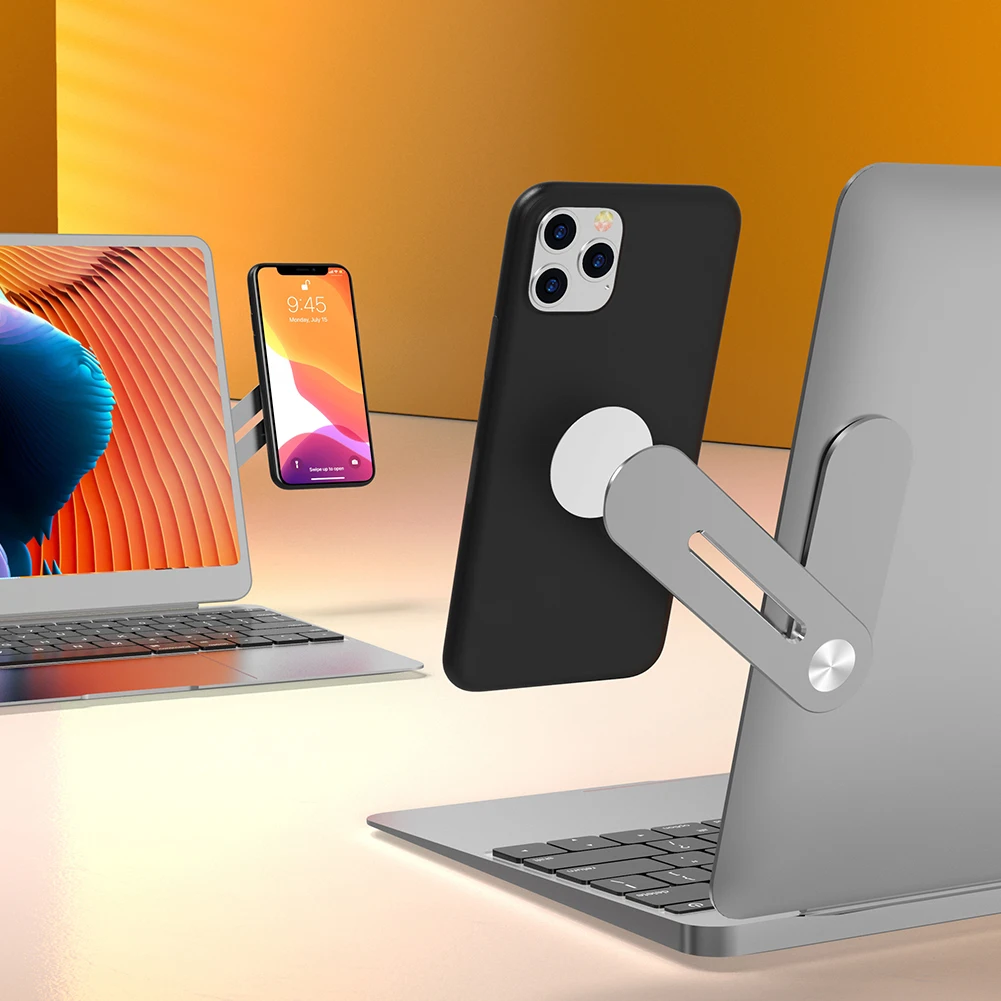 

Laptop Side Mount Connect Tablet Stand Adjustable Dual Monitor Display Clip Cell Phone Holder Mini Screen Support Bracket