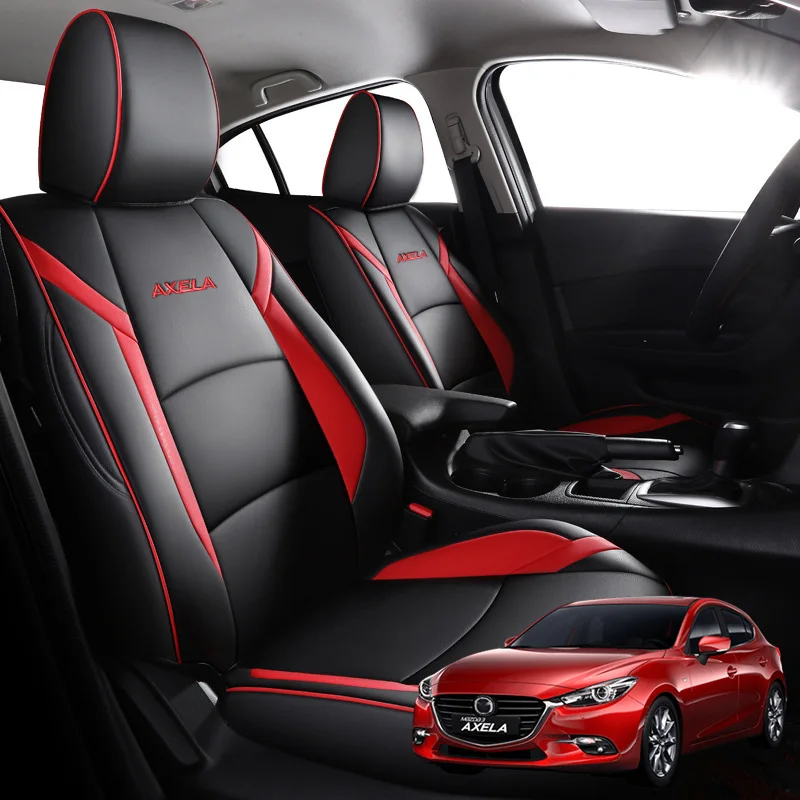 Auto Sport High-quality leather accessories Car Seat Cover Custom Fit Special for Mazda 3 Axela 2014 2015 2016 2017 2018 2019 | Автомобили