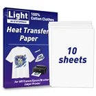 10 листов A4 тепло копировальная бумага для футболок светильник 100% хлопок печать на ткани бумага, железо на одежде типа сделай себе сам дизайн одежды