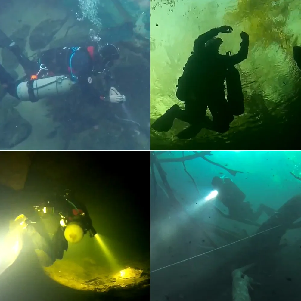 Подводное блики фонарик для дайвинга Водонепроницаемый подводная видео 150 м