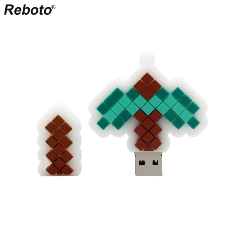 

Reboto Cartoon USB Pendrive 64GB 32GB 16GB 8GB Memory Stick Game Diamond Sword Cute Flash Drive U Disk Key Pendrive