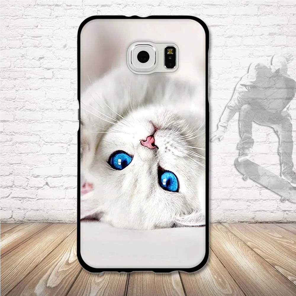 Для samsung S6 S7 Edge Чехол Мягкий силиконовый чехол с рисунком кота чехол с милым котом оболочка для samsung Galaxy S6 S7 S8 S 6 7 8 чехол для телефона s