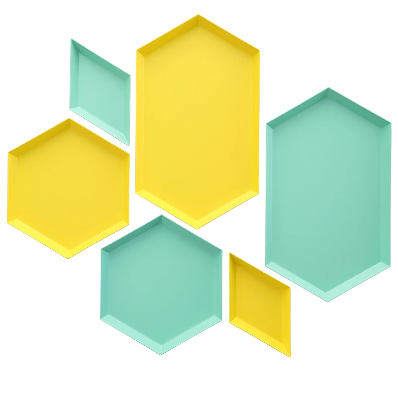 Многоугольный Настольный лоток для хранения в скандинавском стиле ювелирных