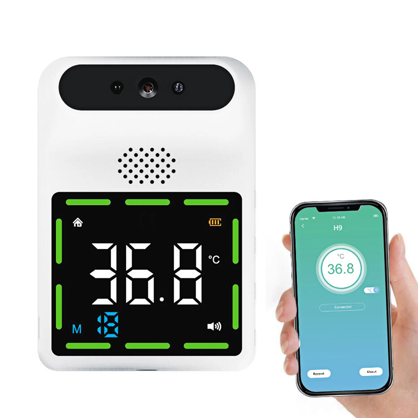 Инфракрасный термометр Бесконтактный цифровой 14 языков | Красота и здоровье