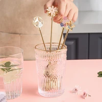 304 stainless steel tableware creative japanese cherry blossom long handle stirring spoon household desserts spoon soup