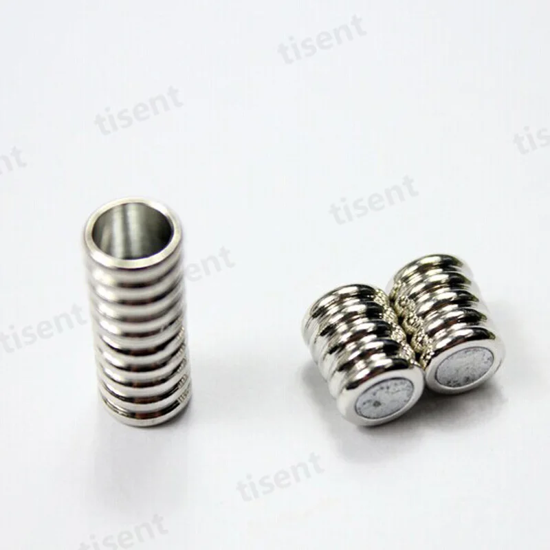 

Aaazee 6mm Round Diameter Silver Magnetic Clasp Connectors for DIY Bracelet Jewelry Making Art Crafts, 20mm Long