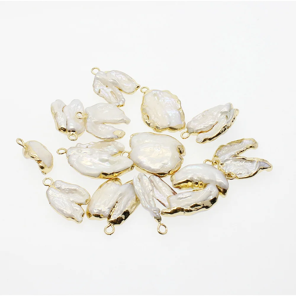 Подвеска из натурального пресноводного жемчуга неправильной формы ювелирное