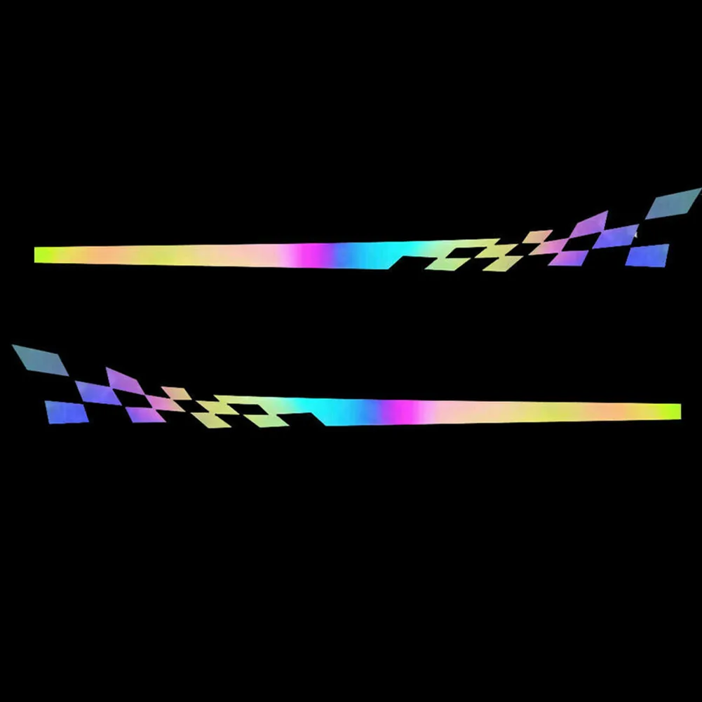 

Светоотражающая Автомобильная наклейка боковая юбка Водонепроницаемая 200 см * 25 см левая + правая