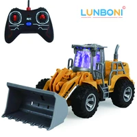 excavator 5 channel boy remote control engineering vehicle bulldozer tractor shovel model toys for kids boys toy droshipping