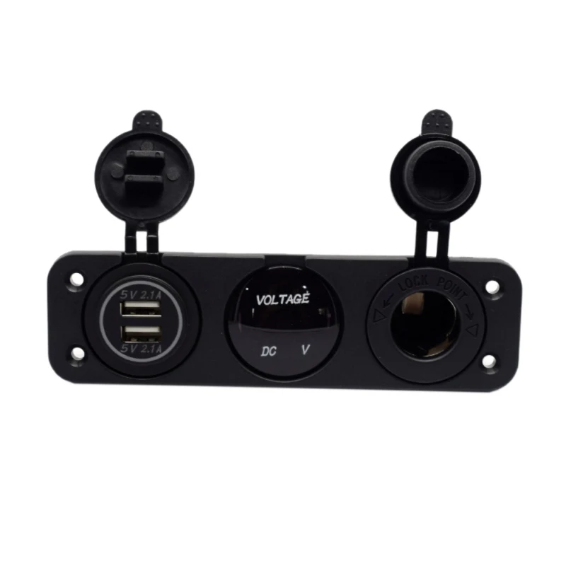 Автомобильное зарядное устройство Разветвитель Прикуривателя вольтметр