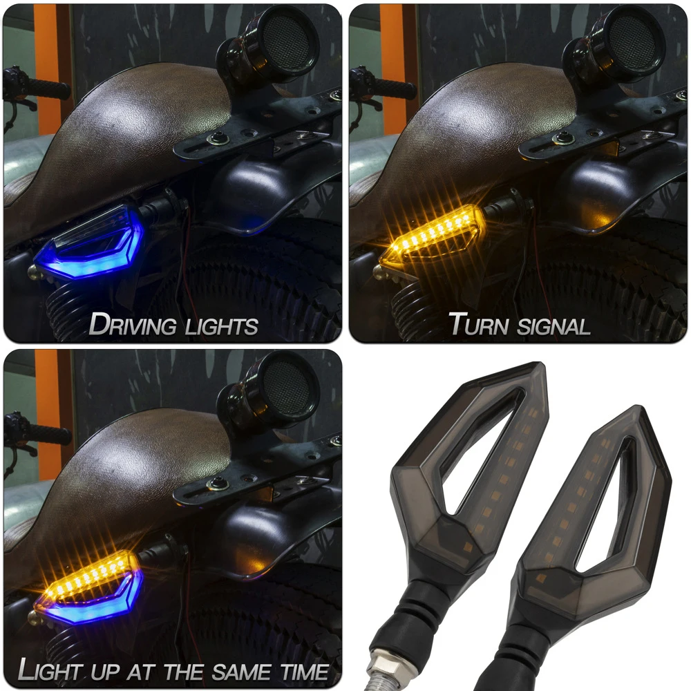 

2 PCS Universal ABS Motorcycle Turn Signal for Honda / Kawasaki / BMW / Yamaha / Suzuki / Ducati / Benelli / Aprilia