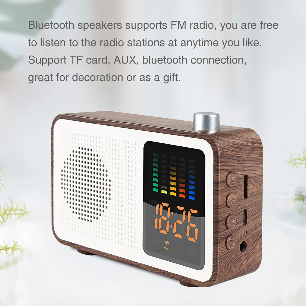 Музыкальное украшение стерео Bluetooth динамик FM Радио Цифровой Будильник
