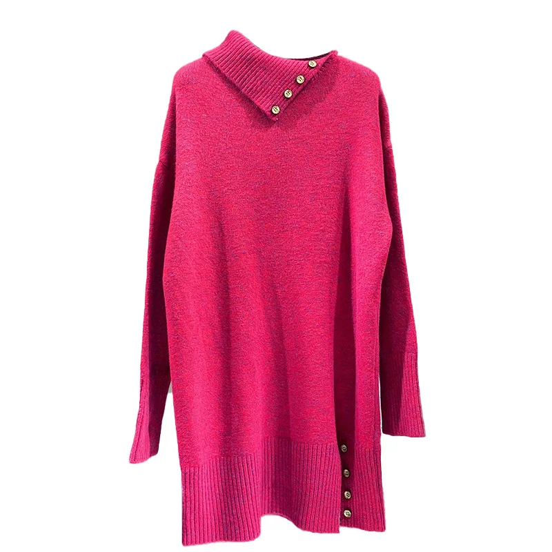 

Women's knitted sweater mid-length S8626
