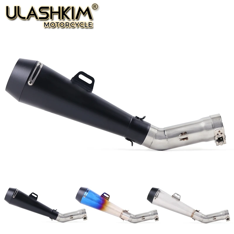 

Motorcycle Full System Muffler Escape Exhaust Middle Link Pipe Accessories Slip On For Yamaha Fazer FZ8 FZ8N FZ800 2010 to 2015