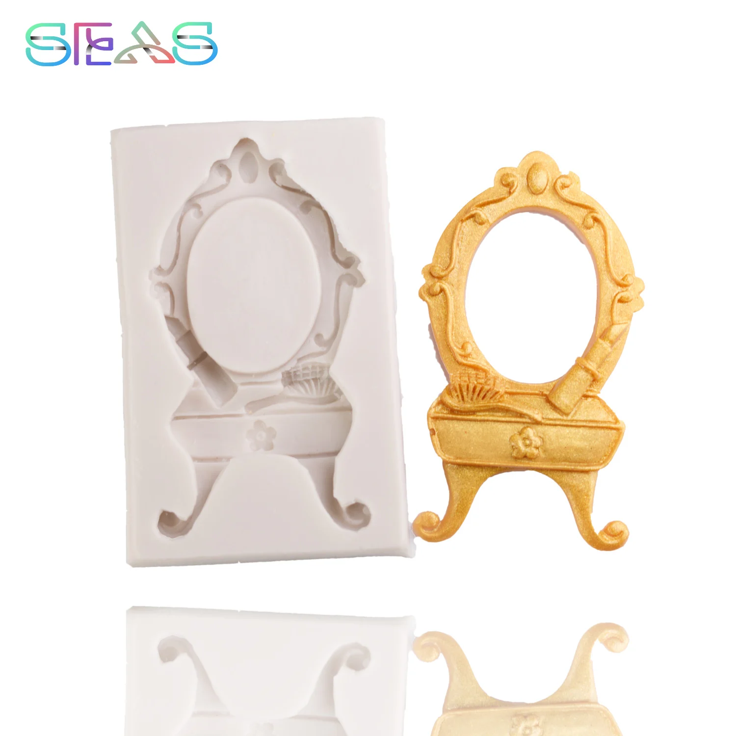 Бесплатная доставка, силиконовая форма для зеркала для туалетного столика, искусственная фотография, праздничные формы для конфет стулья для туалетного столика