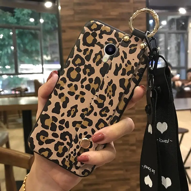Phone Case For Meizu M5s / Meilan 5s Holder Flower Series Lanyard Delicate Painted TPU Silicone Cover Shockproof | Мобильные