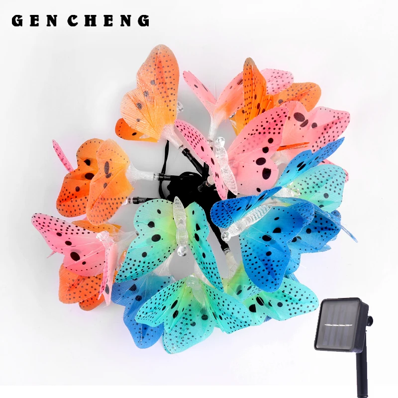 20 Бабочка солнечный светильник s Синий наружный цветочный декоративный для дома
