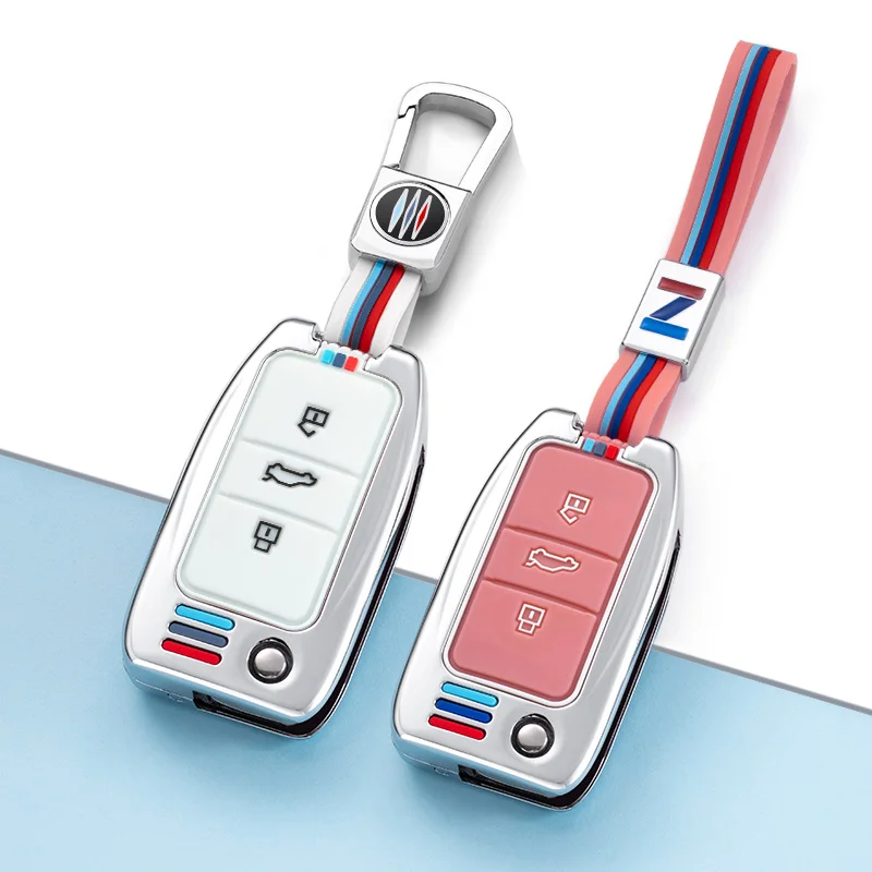 

Fashion color alloy Car Key Case Cover for MG MG3 MG5 MG6 MG7 GT GS FOR Roewe 350 360 750 W5 3 Button CAR KEY