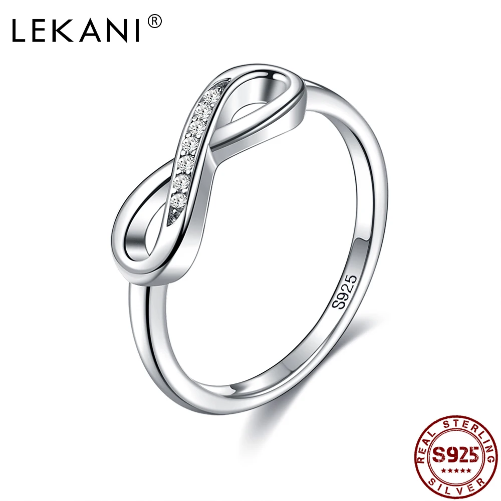 LEKANI бантом стиль кольцо для женщин S925 стерлингового серебра с инкрустацией из