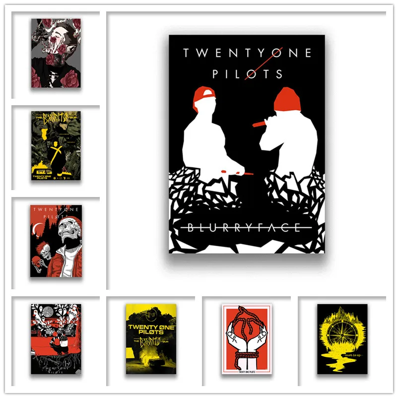 Бумага с белым покрытием Twenty One Pilots распечатывает четкое изображение гостиная