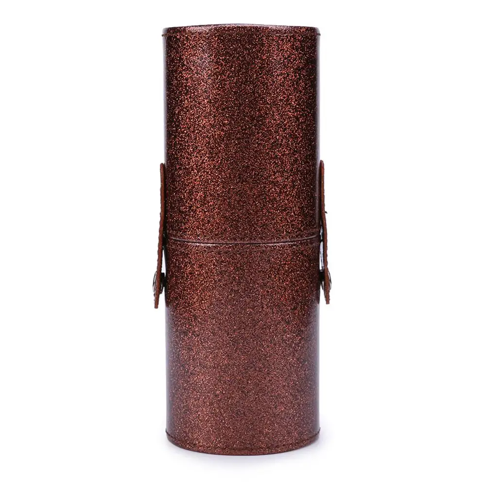 S Brown 18x7cm Модный держатель для макияжа, чехол из искусственной кожи, дорожная подставка для ручек, для хранения, косметические кисточки, кисточки в сумке, органайзер, инструменты для макияжа - Цвет: S Brown 18x7cm