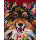 Квадратнаякруглая вышивка мозаика с изображением собаки, алмазная живопись, фантазия, уникальное украшение мебели, подарки, добавить цвет