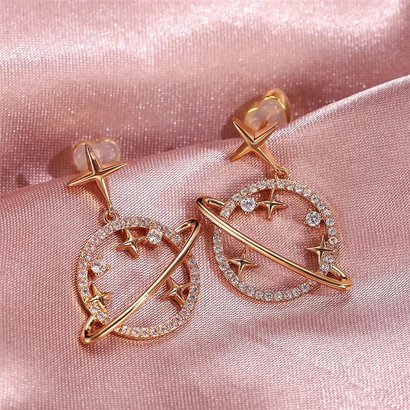 

Huitan Chic Star Earrings Women Daily Wearable Temperament Sweet Ear Accessories Funny Gift for Girls Fashion Versatile Jewelry