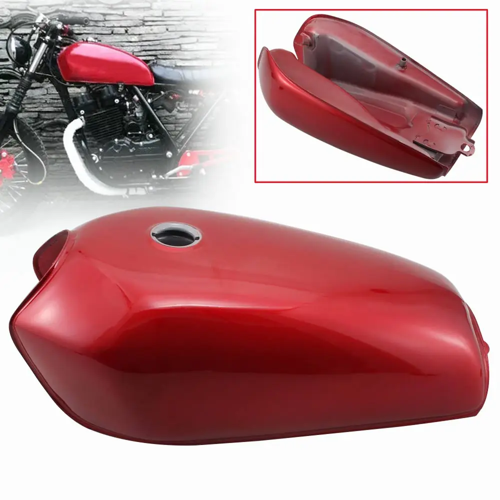 Мотоцикл красный ретро кафе гонщик топливный бак для газа монтажный комплект