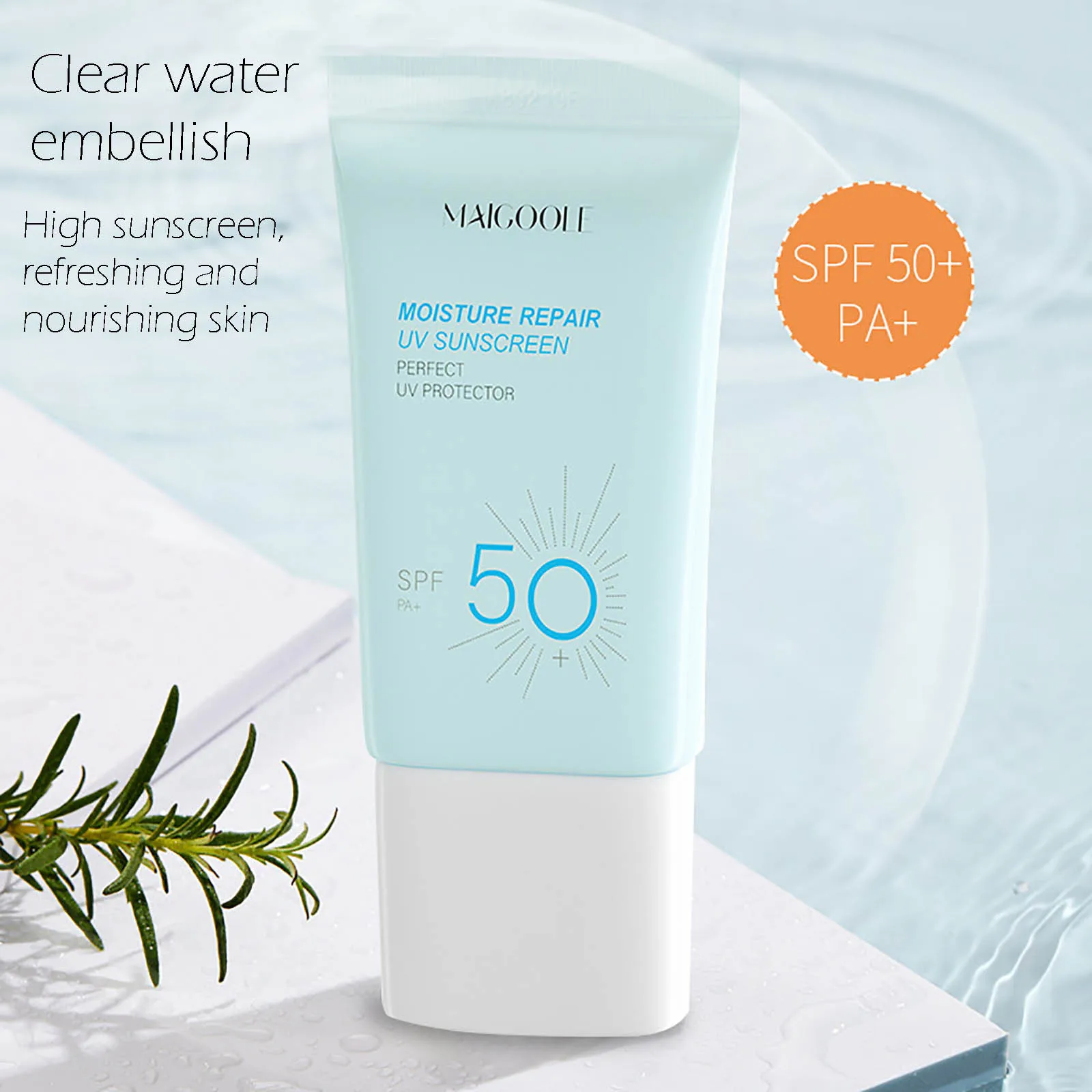 Солнцезащитный освежающий нежирный увлажняющий мощный солнцезащитный крем