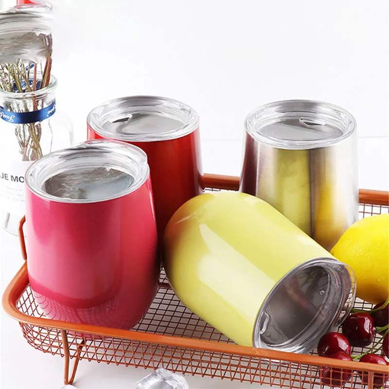 Термос чашка с двойной вакуумной изоляцией из нержавеющей стали для вина кофе