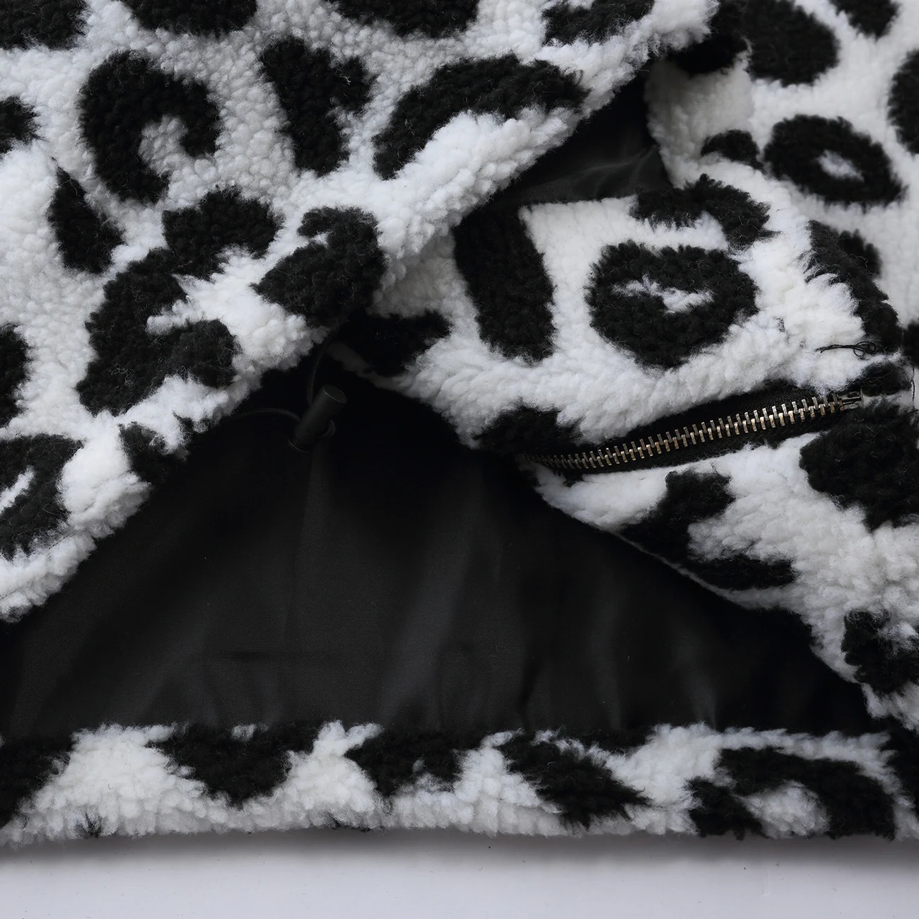 

Hip Hop Winter Lambswool Jacket Men Streetwear Leopard Pattern Zip Up Cardigan Coats Harajuku Loose Hooded Couple Coat Outwear