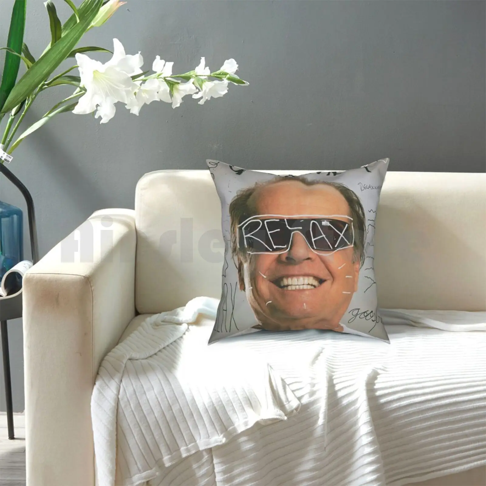 Подушка Goosfraba домашняя мягкая подушка с принтом Джек Николсон Управление гневом