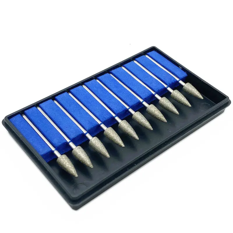 10 шт./компл. Стоматологическая деталь гальванизированная Алмазная точка