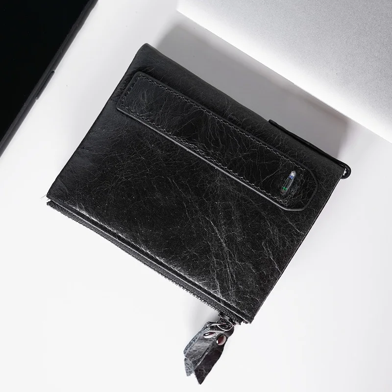 Высокое качество Ретро мужские кошельки из натуральной кожи кошелек для