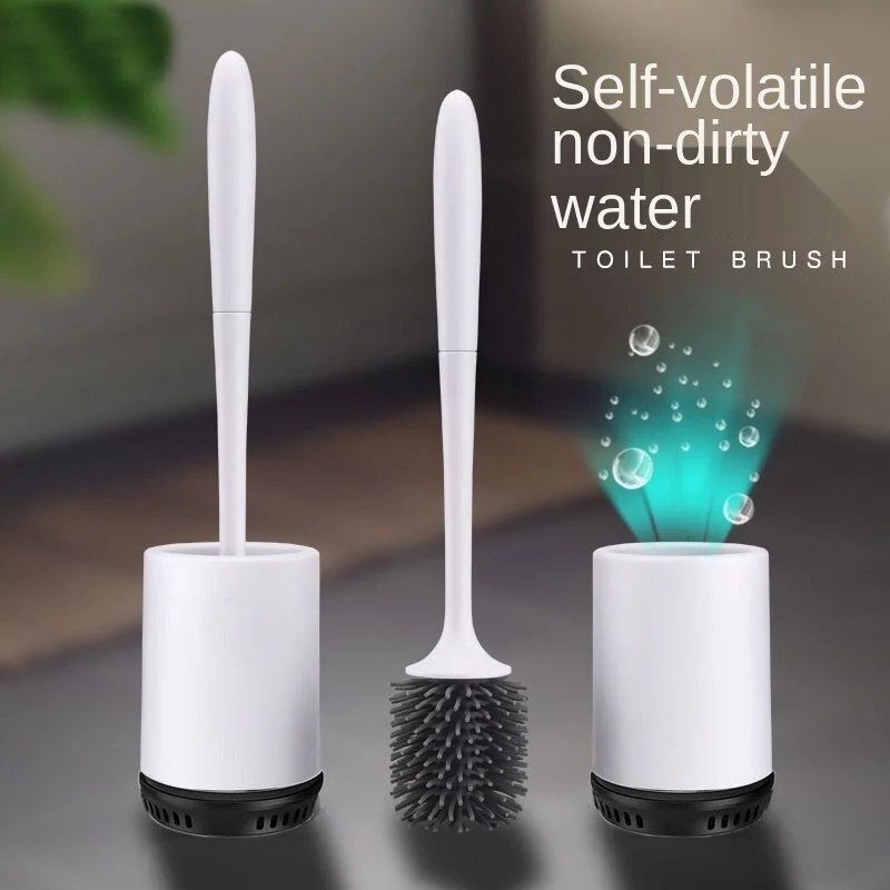

Household toilet cleaning brush with long handle bathroom self-volatile soft toilet brush for toilet without stagnant water