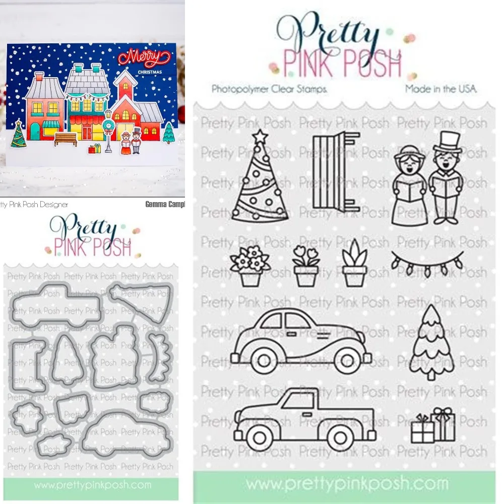 

2021 New Village Additions Clear Stamps Metal Die Cuts Scrapbooking Diary Photo Album Embossing Folders Card Making Decoration