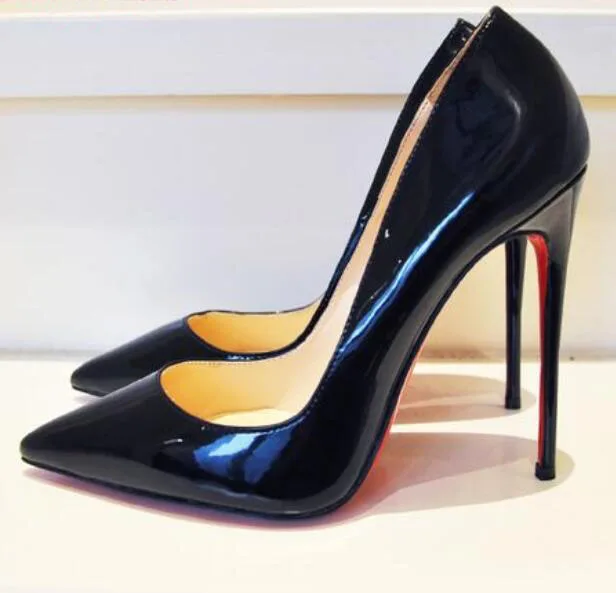 

2022 New So Kate Women High Heel Shoes Brand Pumps Red Shiny Bottom Wedding Shoes 8cm 10cm 12cm Nude Black Patent Leather Shoe