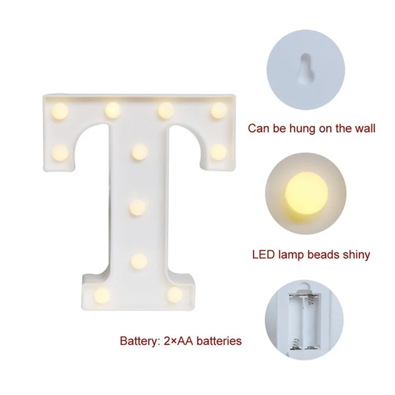 Светодиодная Ночная лампа сделай сам с белыми буквами креативный светильник на