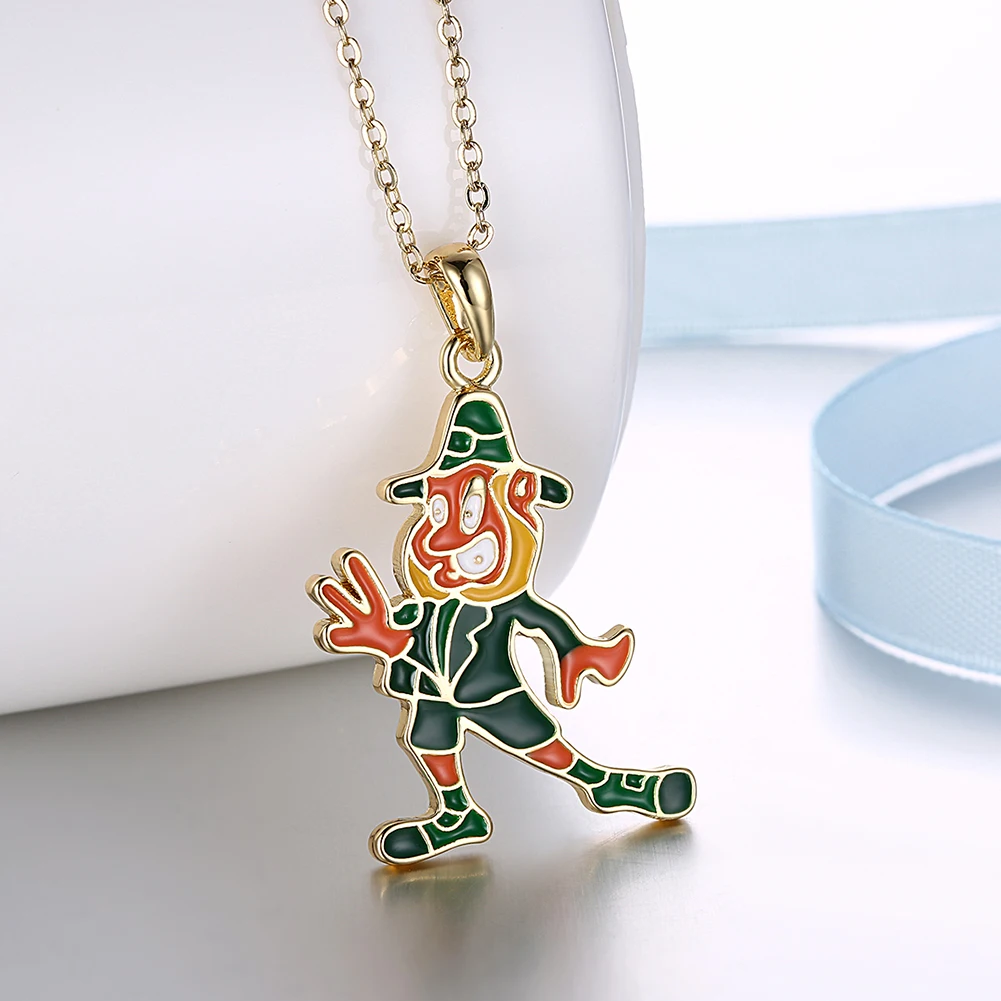 

INALIS Cute Pendant Necklaces For Women Cartoon people Gold Color Opal Necklace Anniversary Female Fashion Jewelry Recommend