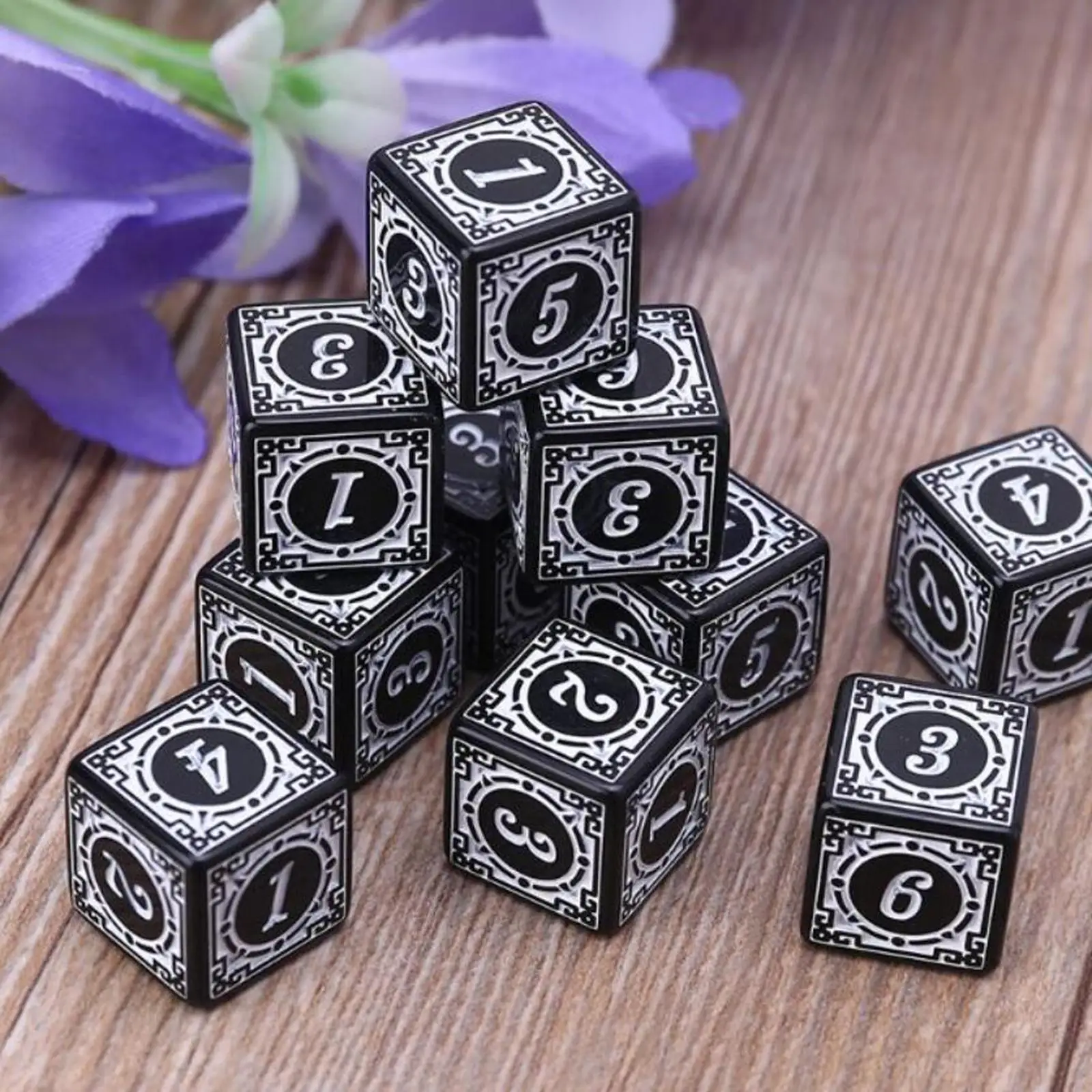 10 штук многосторонние Акриловые Кубики D6 для настольной доски ролевых игр | Спорт