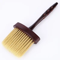 professional soft hair dust brush neck face duster salon barber wooden handle cleaning brush styling tools